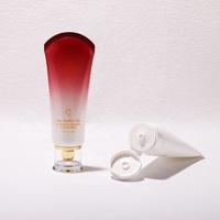 Tubes cosmétiques de luxe vides en plastique blanc recyclable de 100 ml pour crème pour les mains, emballage cosmétique à presser