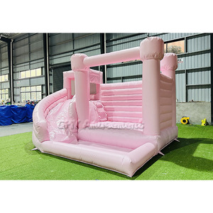 Nouveau populaire blanc enfants ballons fête et maison de rebond toboggan Combo château <span class=keywords><strong>gonflable</strong></span> extérieur avec fosse à balles - Product Image 3