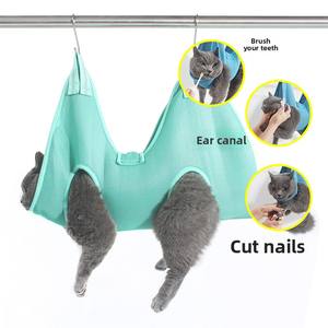 All-in-One-Haustier pflege Hängematte Katze Hund Nagel Trimmen Bad Sling mit Rückhalt gurten Ohr reinigung Pflege Hänge bett - Product Image 3
