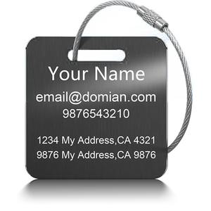 Custom Luxury Metal Luggage Tag Anti-Loss Boarding Pass Accessory <b>Airport</b> Luggage Tag Custom Pattern Decorative Pendant - Product Image 1