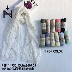 Sciarpa Lunga in Cotone TR con Lamina Argentata Angelina 70x180cm - Product Image 3