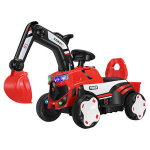 Excavatrice électrique pour enfants, tracteur, véhicule de construction pour garçons et filles de 2 à 4 ans, avec crochet alimenté par batterie - Product Image 6