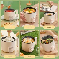 Yolecen 304 Casserole Électrique Multifonction Tout-en-un, Cuiseur à Riz, Vapeur, Pot à Nouilles Instantanées/Malatang pour Dortoirs
