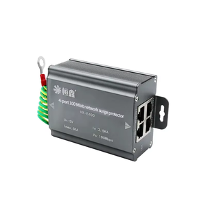 Protecteur de surtension Ethernet 10/100 Mbps 5KA RJ45 en aluminium 4 ports Full-Duplex/Half-Duplex avec fonction PoE - Product Image 3