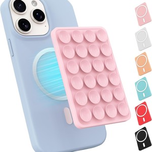 Soporte Magnético de Silicona para Teléfono, con Succión, Color Rosa Claro, para Selfies/Vídeos, Manos Libres, Regalo para Mujer, Compatible con iPhone - Product Image 1