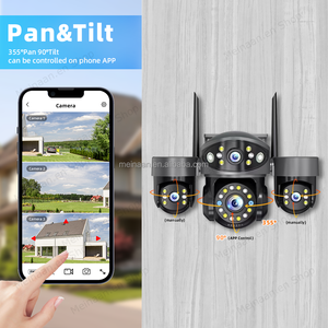 Kamera CCTV tahan air 6MP nirkabel WiFi, tiga lensa PTZ IP kamera yoosee 360 4K luar ruangan WiFi kamera keamanan rumah - Product Image 3