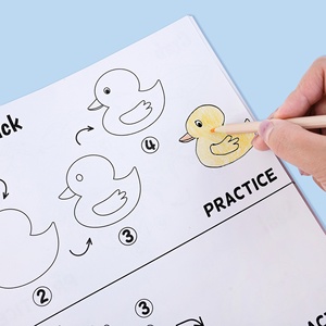 Animal Style Cartoon Fun Doodle <span class=keywords><strong>Simple</strong></span> Sketch Kindergarten Early Education Enlightenment Coloring Drawing Book Papier pour enfants - Product Image 3