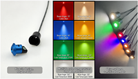 Mini spot LED pour armoire DC12V 0.7W, angle de faisceau 35°, Ra95, 60-70lm, rouge, bleu, vert, 3000K, 4000K, 6000K, pour affichage