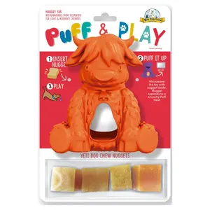 Premium Kwaliteit Yeti Puff En Play Hond Speelgoed Interactieve Nuggets Behandelt Dispenser Puzzel Fun Stimulerende Kauw Speelgoed Voor Tandjes,