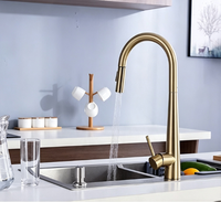 Robinet de cuisine monocommande en acier inoxydable à montage sur plan, eau chaude/froide, design classique, valve en céramique, bec flexible extractible