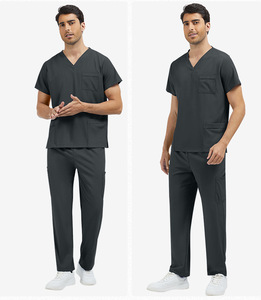 Uniforme Médico OEM 42217, Conjunto de Dos Piezas de Color Sólido, para Clínica Dental, <span class=keywords><strong>Spa</strong></span>, Terapia Podológica, Producto Nuevo con Logotipo Bordado - Product Image 5