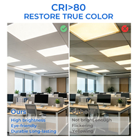 Vente flash : panneau lumineux LED plat 600x600mm, 60W 72W, haute luminosité 90Lm/W, lampe de plafond rétroéclairée, éclairage intérieur pour bureaux commerciaux