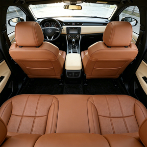 Fundas de Asiento de Coche de Cuero Ecológico Hechas a Medida para 5 Plazas, Juego Completo de Lujo y Duraderas para <span class=keywords><strong>Prado</strong></span> para X6 OEM/ODM - Product Image 3