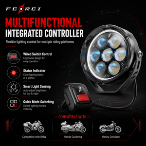 Luz Auxiliar Inteligente para Motocicleta Ferei, Resistente al Agua IPX8, Luz LED Antiniebla para BMW, <span class=keywords><strong>Honda</strong></span> Goldwing, Harley Davidson - Product Image 6