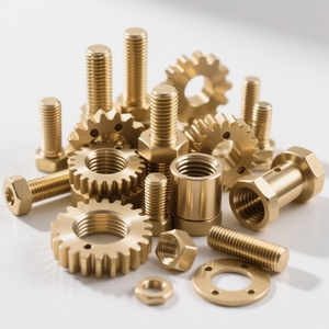 ชิ้นส่วนโลหะ CNC ที่กำหนดเองสำหรับงานกัดกลึงโลหะทำจากทองเหลืองทองเหลืองขึ้นรูปด้วยความแม่นยำชิ้นส่วนโลหะ CNC - Product Image 1