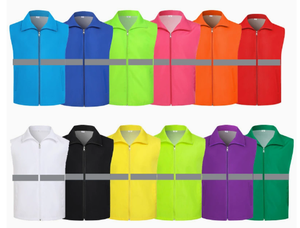 Custom Unisex Polyester Short Sleeve Work Vest Jacket Multi-Pocket Promotional Advertising <b>Compressed</b> - Product Image 5