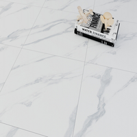 Kommerzieller Selbstklebender Vinylboden 2mm LVT Wasserdicht Feuerfest Marmor-Optik Abzieh- und Aufkleb-Fliesen für Laden Ausstellungsraum Lobby
