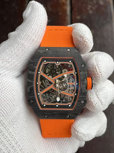 Reloj Mecánico de Lujo Ultrafino 6702 para Hombre, Automático, Color Verde Melón, Resistente al Agua, Cristal de Zafiro, Fibra de Carbono y Correa de Caucho - Product Image 2