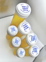 Bouteilles de médicaments en plastique PP Timberlin L-018 résistantes aux enfants, à ouverture facile, avec logo personnalisé par sérigraphie, vente en gros