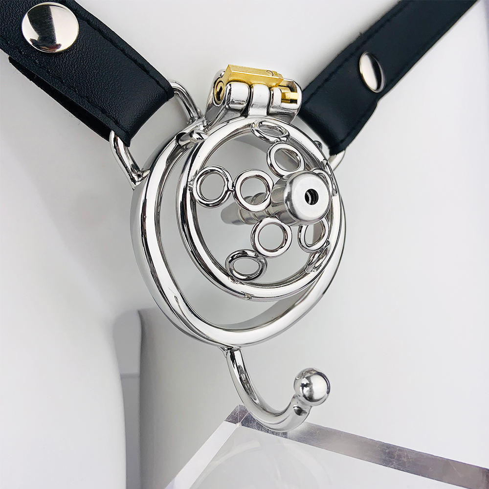 curved ring+belt+catheter-silver