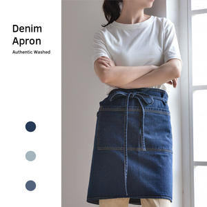 Denim <span class=keywords><strong>bistrot</strong></span> café <span class=keywords><strong>tablier</strong></span> coton <span class=keywords><strong>professionnel</strong></span> demi-cuisine <span class=keywords><strong>tablier</strong></span> Durable taille service <span class=keywords><strong>tablier</strong></span> pour serveur de Chef - Product Image 3