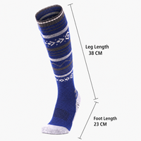 Chaussettes de ski en laine mérinos personnalisées avec coussinets épais en tissu éponge pour hommes, chaussettes chaudes pour la randonnée et les sports, conçues pour les activités de plein air en hiver