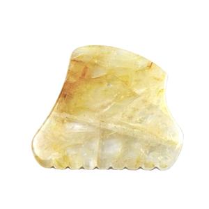 Masajeador Facial de Piedra de Citrino Amarillo, Herramientas <span class=keywords><strong>Faciales</strong></span> con Logotipo, Piedra de Masaje de Jade Guasha <span class=keywords><strong>para</strong></span> la Piel - Product Image 2