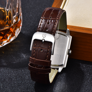 Montre de plongée pour homme Pagani Design, nouvelle montre à quartz carrée, luxe, bleu marine, acier inoxydable, 10 bars d'étanchéité, verre saphir - Product Image 4