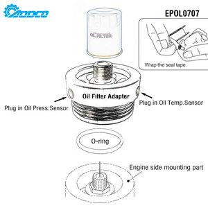 Epman T6061 nhôm dầu bánh sandwich tấm <span class=keywords><strong>Adapter</strong></span> 1/8npt chủ đề cho TOYOTA GT-86 cho Subaru Brz 2011-2018 lọc dầu epol0707 - Product Image 3