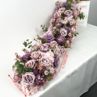 Chemin de table de fleurs artificielles de luxe pour la décoration commerciale – Fournisseur pour commandes en gros