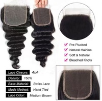 Fermeture en dentelle 5x5 en provenance directe d'usine, prix de gros, cheveux humains, fermeture frontale en dentelle, prend en charge le dropshipping