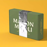 Boîte d'expédition en carton ondulé E-Flute personnalisable avec logo, écologique, recyclable, imperméable, gaufrée, mate, réutilisable pour aliments, cadeaux et électronique grand public