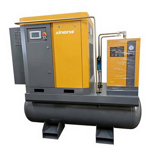 Tanque y secador de compresor de aire de tornillo todo en uno industrial Machines | Compresor de alta eficiencia, silencioso, 5-30HP, opciones sin aceite - Product Image 1