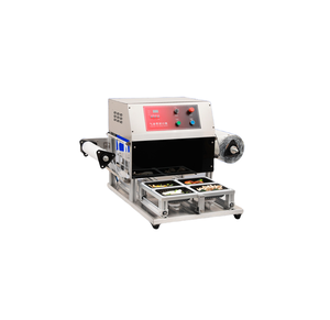 Tabletop Power Pneumatic Drive Food <b>Containers</b> Tray Fresh Sealing Equipment Fruit and Vegetable <b>Container</b> Sealing Machine Sealer - Product Image 1
