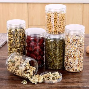 Transparent Lid Pet Airtight Jar Cylinder Food Grade Storage Container For Snack Honey <b>Candy</b> Biscuit 6.5*8cm To 8.5*12cm - Product Image 2