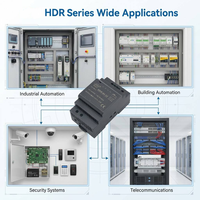 Alimentation électrique sur rail DIN ultra-mince HDR-60 60 watts, sortie 24 volts CC, convertisseur de commutation industriel, source d'alimentation pour maison intelligente