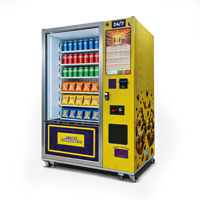Máquina Expendedora con Sensor Infrarrojo, Sistema de Detección de Caídas, Dispensador de Bebidas y Aperitivos con Protección Anti-Atascos