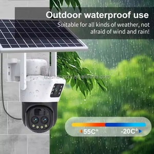 V380 10XZoom 4G Sim Dual Lens Solar Powered Bullet Camera Outdoor Three Lens PTZ Auto Tracking Wireless Wifi IP Cameras <b>Security</b> - Product Image 3