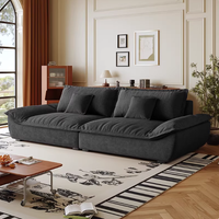 Exportiert in Mehr als 50 Länder: Mikrofaser-Oberfläche Schwammkissen Holzrahmen Doppel-Freizeit-Ecksofa BTFS001 für Wohnzimmer