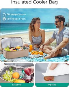 Best-seller Sac fourre-tout de plage <span class=keywords><strong>en</strong></span> maille résistant au sable 2 <span class=keywords><strong>en</strong></span> 1 avec sac isotherme Sac à bandoulière étanche pour <span class=keywords><strong>les</strong></span> femmes Swim Beach Vacation - Product Image 3