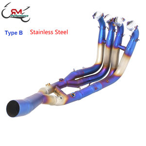 Pour Bmw S1000RR <span class=keywords><strong>S1000R</strong></span> 2019 2020 2021 <span class=keywords><strong>2022</strong></span> Motocross lien coulissant avant collecteur d'échappement Modification du coude du Pit Bike - Product Image 5