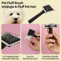Kit de toilettage pour animaux de compagnie 8 en 1 style carotte, brosse, peigne, coupe-ongles pour chien, chat, lapin, petits animaux