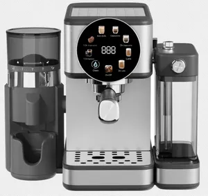Nouvelle cafetière à expresso Abbo, pompe haute pression 20 bars, double filtre en acier inoxydable pour améliorer la qualité du café avec réservoir d'eau <span class=keywords><strong>et</strong></span> de lait - Product Image 2