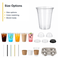 89mm 14oz Doorzichtige PLA Wegwerp Koffiebeker Dikke Plastic Melkthee Koffie Fruitthee Beker