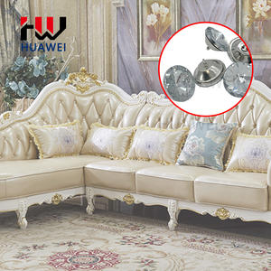 Botón de tapicería de cristal con patrón de satélite para muebles, botón de diamantes de imitación con bucle de hierro, transparente de fábrica y otros colores personalizados - Product Image 5