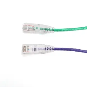 UTP FTP STP CAT6 ince tel 28AWG saf bakır ağ yama kablosu düz ağ yama kablosu