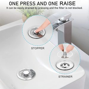 Lavabo Anti-odeur Anti-insecte Anti-colmatage noyau à ressort pressant Type égouttoir accessoires pousser vers le bas Pop-up <span class=keywords><strong>bouchon</strong></span> d'eau - Product Image 5