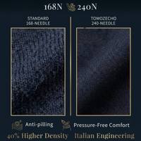 Calcetines de Vestir de Alta Gama para Hombre, Tejido Acanalado, 60S, Algodón Egipcio y Nailon, Color Negro Intenso, Textura Acanalada Vertical, Estilo Formal Atemporal
