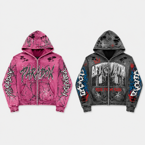 Custom Rhinestone Hoodie <b>Pullover</b> Vintage Washed Letter Embroidery Oversized Boxy Streetwear Logo Design <b>Men</b> Hoodie - Product Image 2