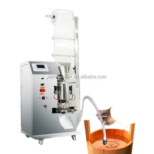 Small automatic liquid pure water juice beverage bag sachet pouch filling and sealing packing bagging making machine